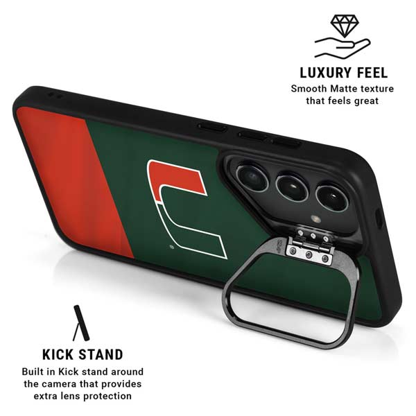 University of Miami Hurricanes Flag Galaxy S26 Plus Kickstand Case