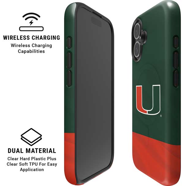 University of Miami Hurricanes Flag iPhone 16 Magsafe Impact Case