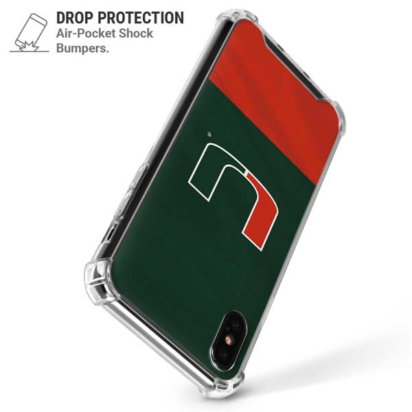 University of Miami Hurricanes Flag iPhone X/XS Clear Case