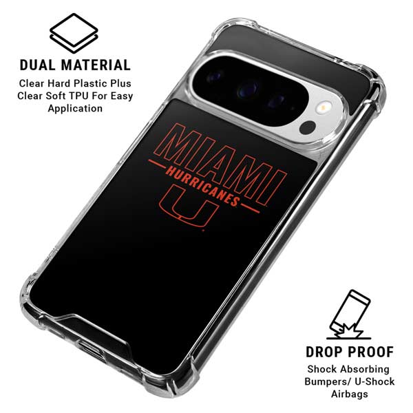 University of Miami Hurricanes Google Pixel 10 Pro XL Clear Case