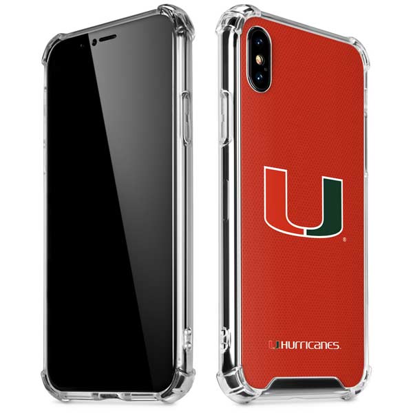 University of Miami Hurricanes Jersey iPhone X/XS Clear Case
