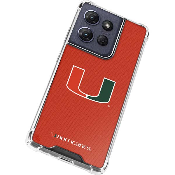 University of Miami Hurricanes Jersey Moto G 5G (2025) Clear Case