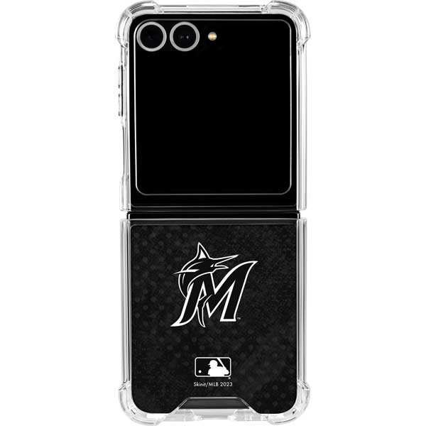 MLB Miami Marlins Dark Wash Galaxy Z Flip7 Clear Case