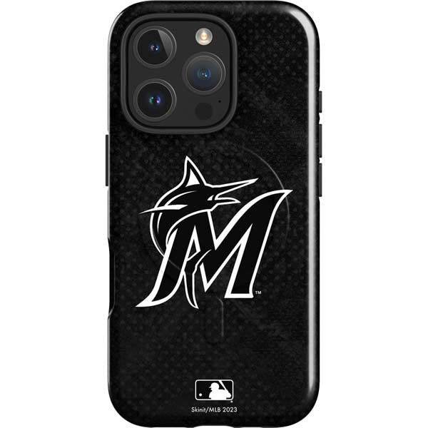 MLB Miami Marlins Dark Wash iPhone 16 Pro Magsafe Impact Case