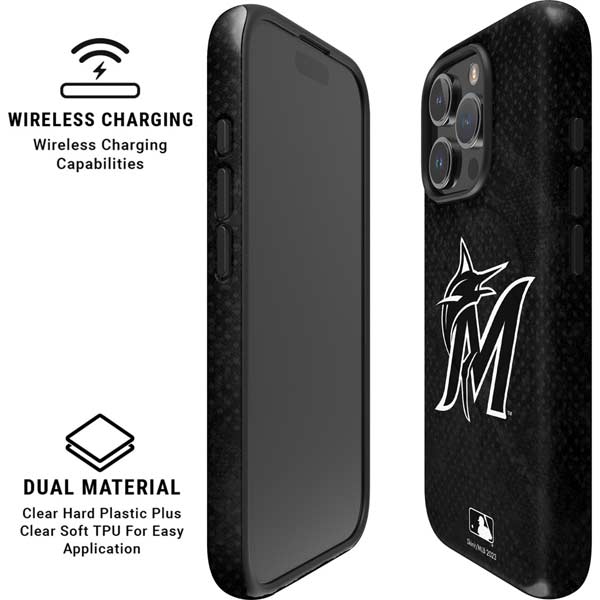 MLB Miami Marlins Dark Wash iPhone 16 Pro Magsafe Impact Case