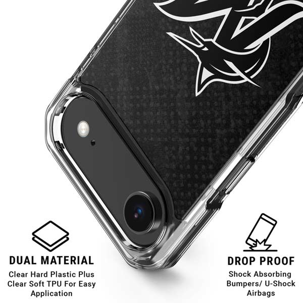 MLB Miami Marlins Dark Wash iPhone 17 Air Clear Case