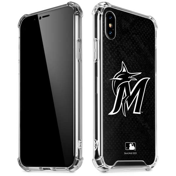 MLB Miami Marlins Dark Wash iPhone X/XS Clear Case