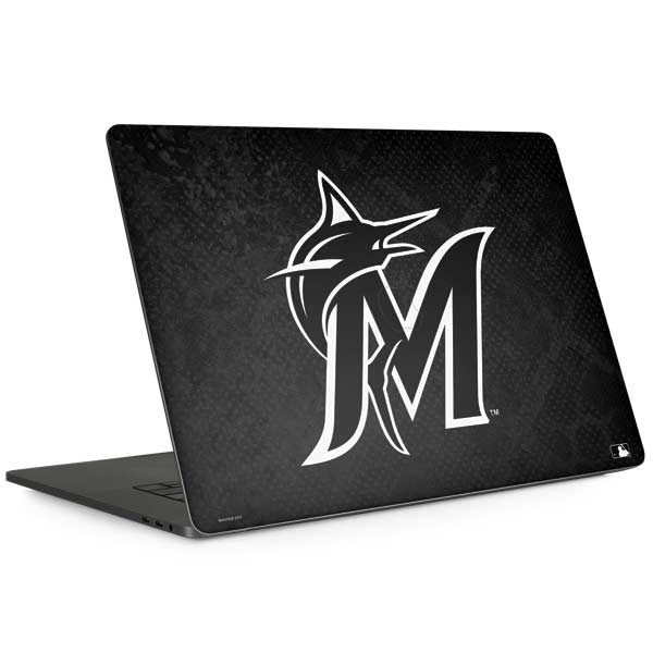 MLB Miami Marlins Dark Wash MacBook Skins