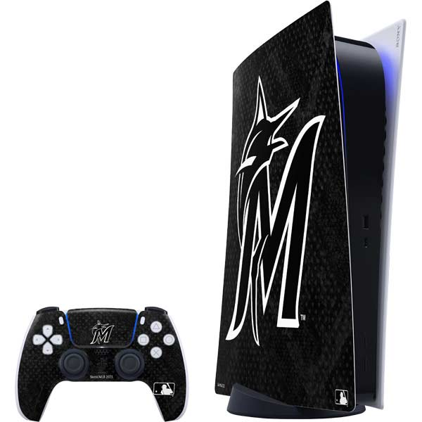 MLB Miami Marlins Dark Wash PlayStation PS5 Skins