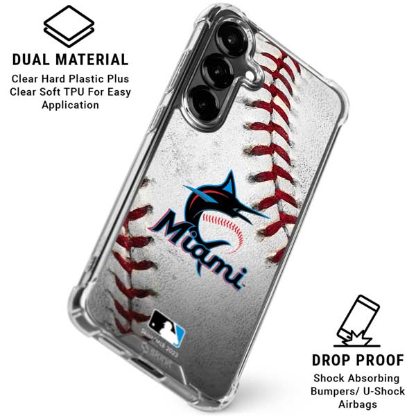 MLB Miami Marlins Game Ball Galaxy S26 Clear Case