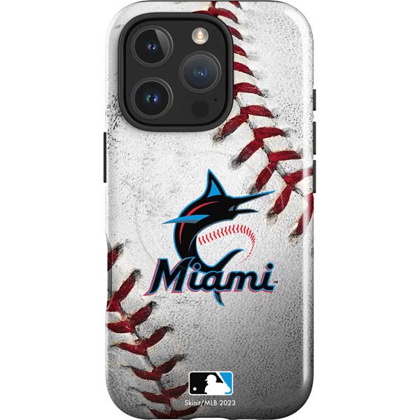 MLB Miami Marlins Game Ball iPhone 16 Pro Magsafe Impact Case