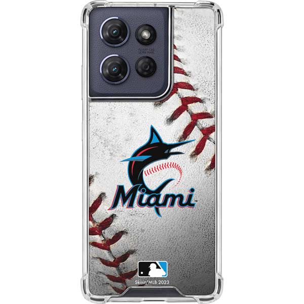 MLB Miami Marlins Game Ball Moto G Power 5G (2025) Clear Case
