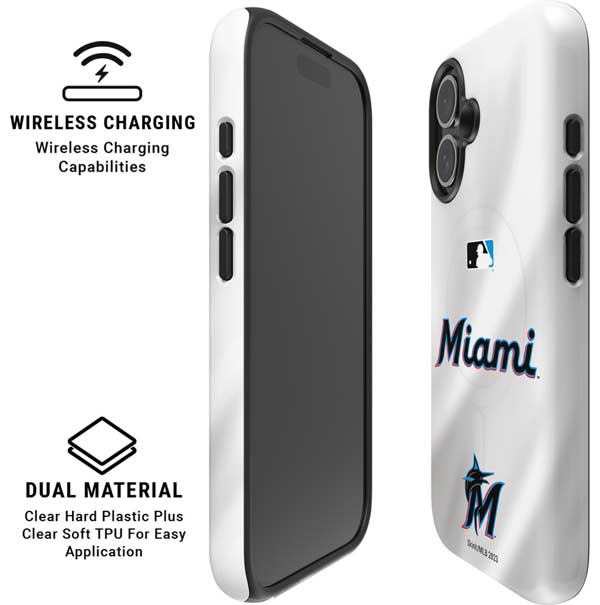 MLB Miami Marlins Home Jersey iPhone 16 Plus Magsafe Impact Case
