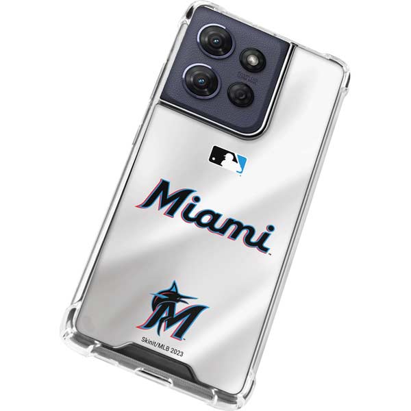 MLB Miami Marlins Home Jersey Moto G 5G (2025) Clear Case