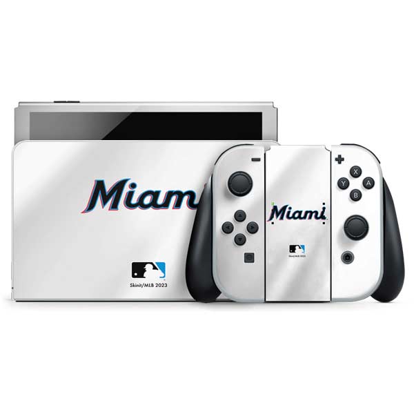 MLB Miami Marlins Home Jersey Nintendo Skins