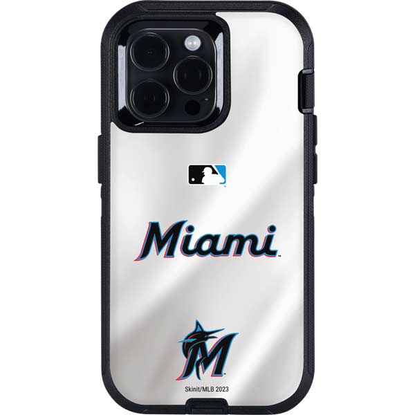 MLB Miami Marlins Home Jersey Otterbox Defender iPhone Skin