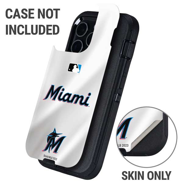 MLB Miami Marlins Home Jersey Otterbox Defender iPhone Skin