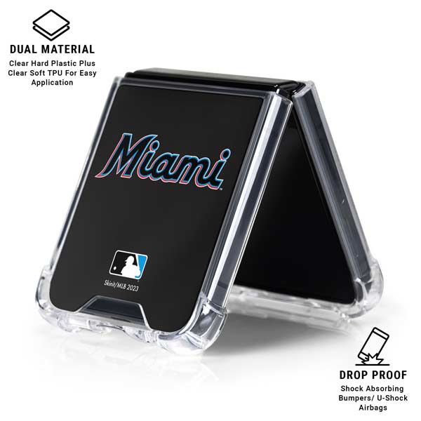 MLB Miami Marlins Jersey Alternate Galaxy Z Flip7 Clear Case