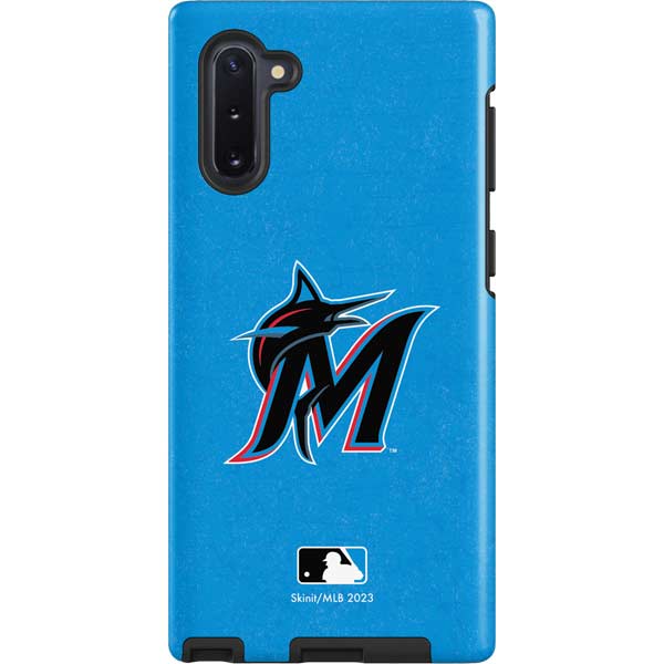 MLB Miami Marlins Solid Distressed Galaxy Cases