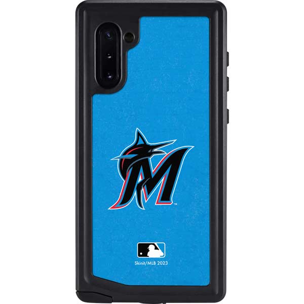 MLB Miami Marlins Solid Distressed Galaxy Cases