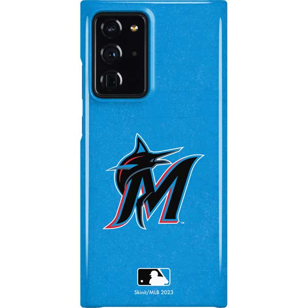 MLB Miami Marlins Solid Distressed Galaxy Cases