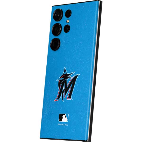 MLB Miami Marlins Solid Distressed Galaxy Skins