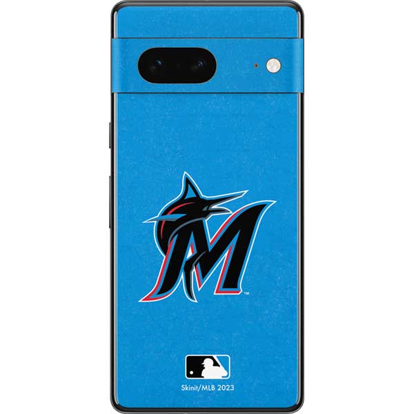 MLB Miami Marlins Solid Distressed Pixel Skins