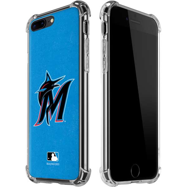 MLB Miami Marlins Solid Distressed iPhone Cases