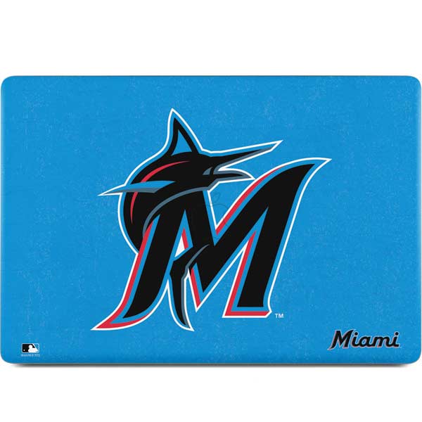 MLB Miami Marlins Solid Distressed MacBook Skins
