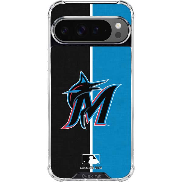 MLB Miami Marlins Split Google Pixel 10 Pro Clear Case