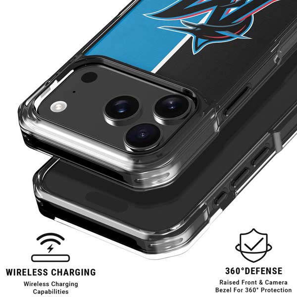 MLB Miami Marlins Split iPhone 17 Pro Clear Case