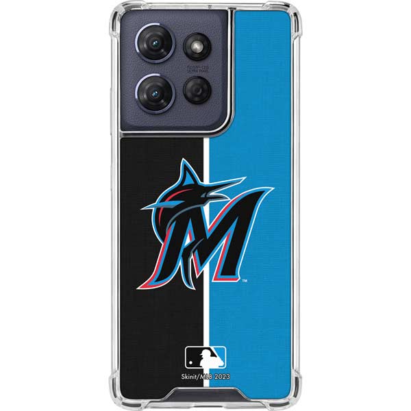 MLB Miami Marlins Split Moto G 5G (2025) Clear Case
