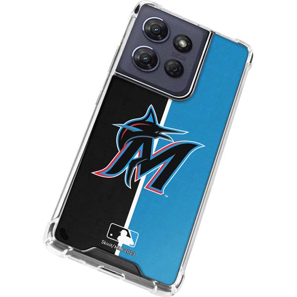 MLB Miami Marlins Split Moto G 5G (2025) Clear Case