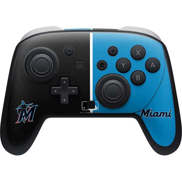 MLB Miami Marlins Split Nintendo Skins