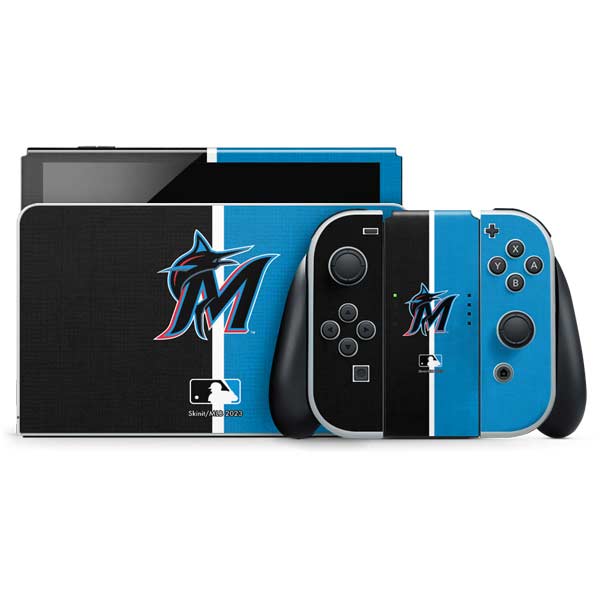 MLB Miami Marlins Split Nintendo Skins