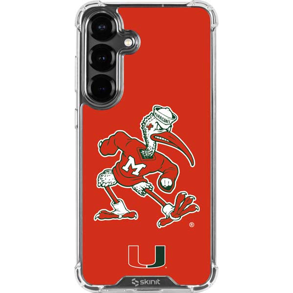 University of Miami Sebastian Mascot Galaxy S26 Plus Clear Case
