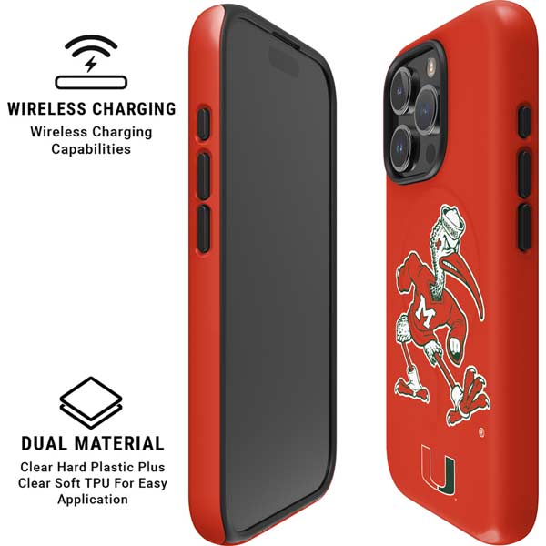 University of Miami Sebastian Mascot iPhone 16 Pro Magsafe Impact Case