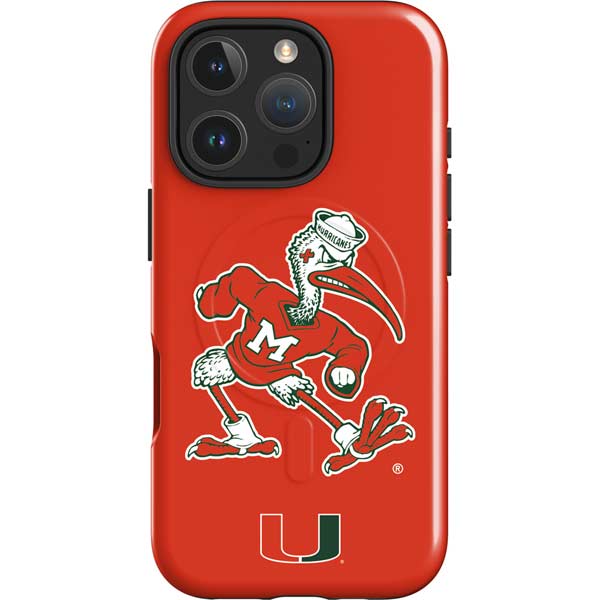 University of Miami Sebastian Mascot iPhone 16 Pro Max Magsafe Impact Case