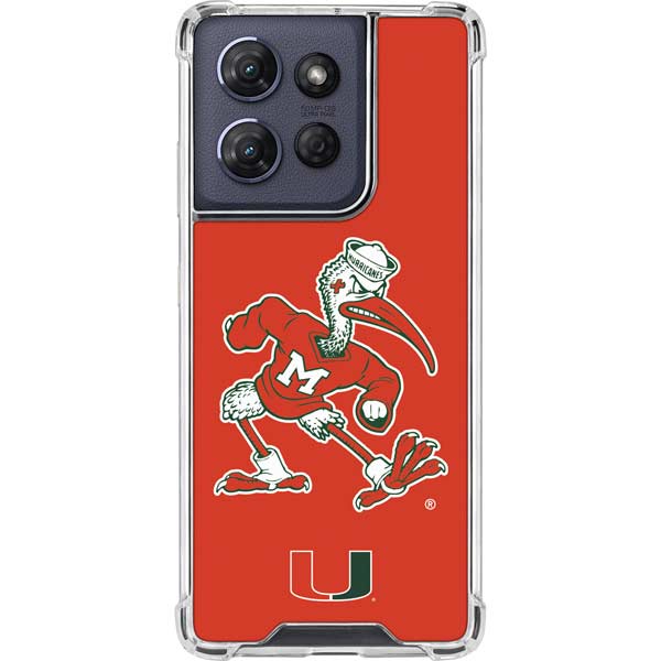 University of Miami Sebastian Mascot Moto G 5G (2025) Clear Case