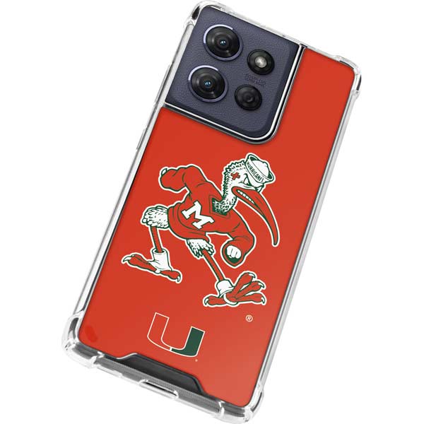 University of Miami Sebastian Mascot Moto G 5G (2025) Clear Case