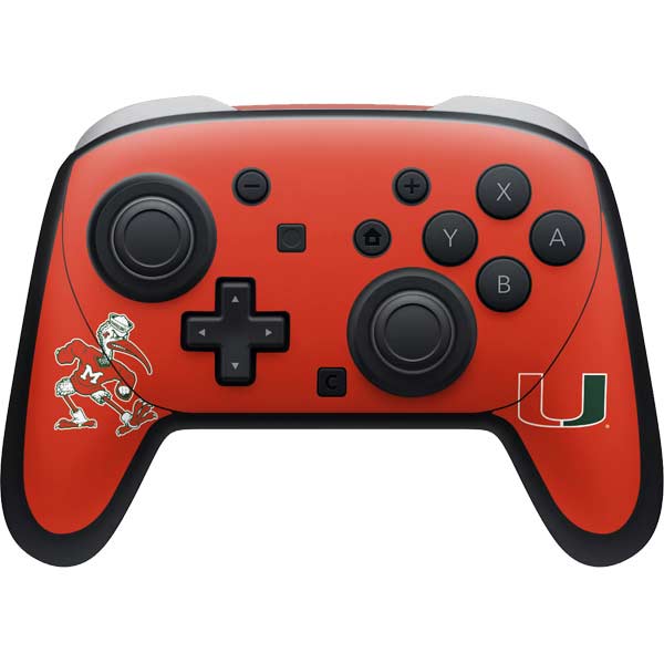 University of Miami Sebastian Mascot Nintendo Switch 2 (2025) Pro Controller Skin