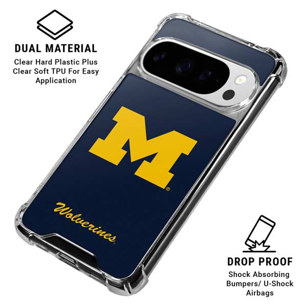 University of Michigan M Logo Bold Google Pixel 10 Pro XL Clear Case