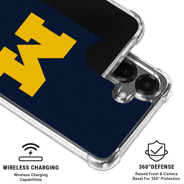 University of Michigan M Logo Galaxy S26 Clear Case