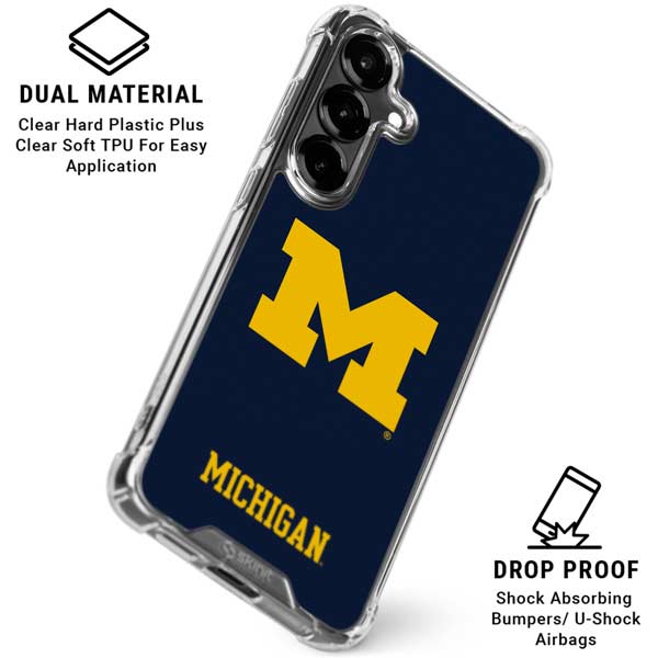 University of Michigan M Logo Galaxy S26 Clear Case