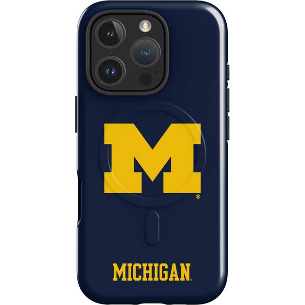 University of Michigan M Logo iPhone 16 Pro Max Magsafe Impact Case