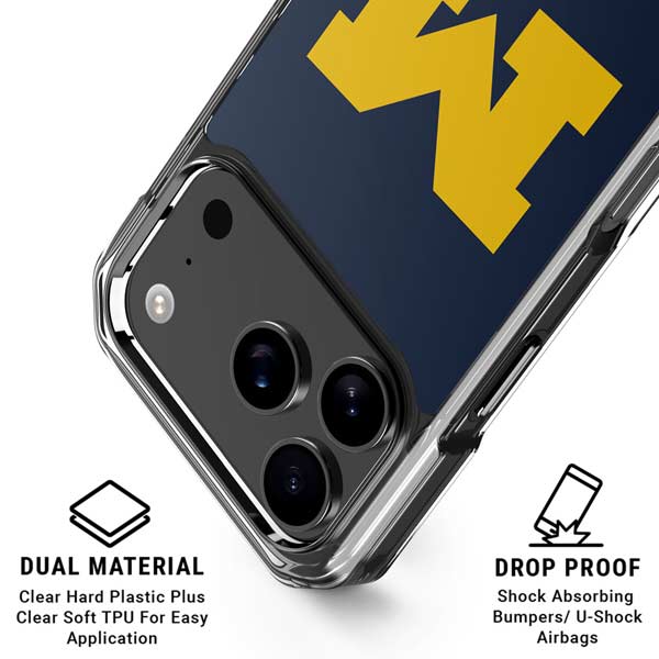 University of Michigan M Logo iPhone 17 Pro Clear Case