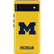 University of Michigan M Logo Yellow Pixel Cases