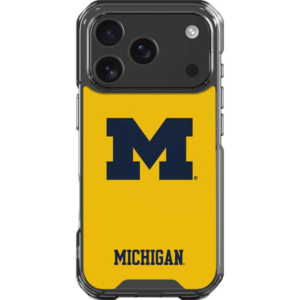 University of Michigan M Logo Yellow iPhone 17 Pro Clear Case
