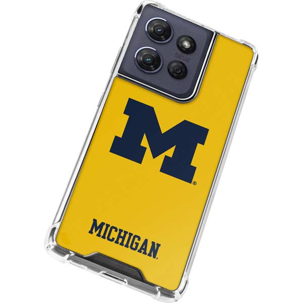 University of Michigan M Logo Yellow Moto G 5G (2025) Clear Case