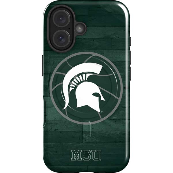 Michigan State University Basketball Courtside iPhone 16 Magsafe Impact Case